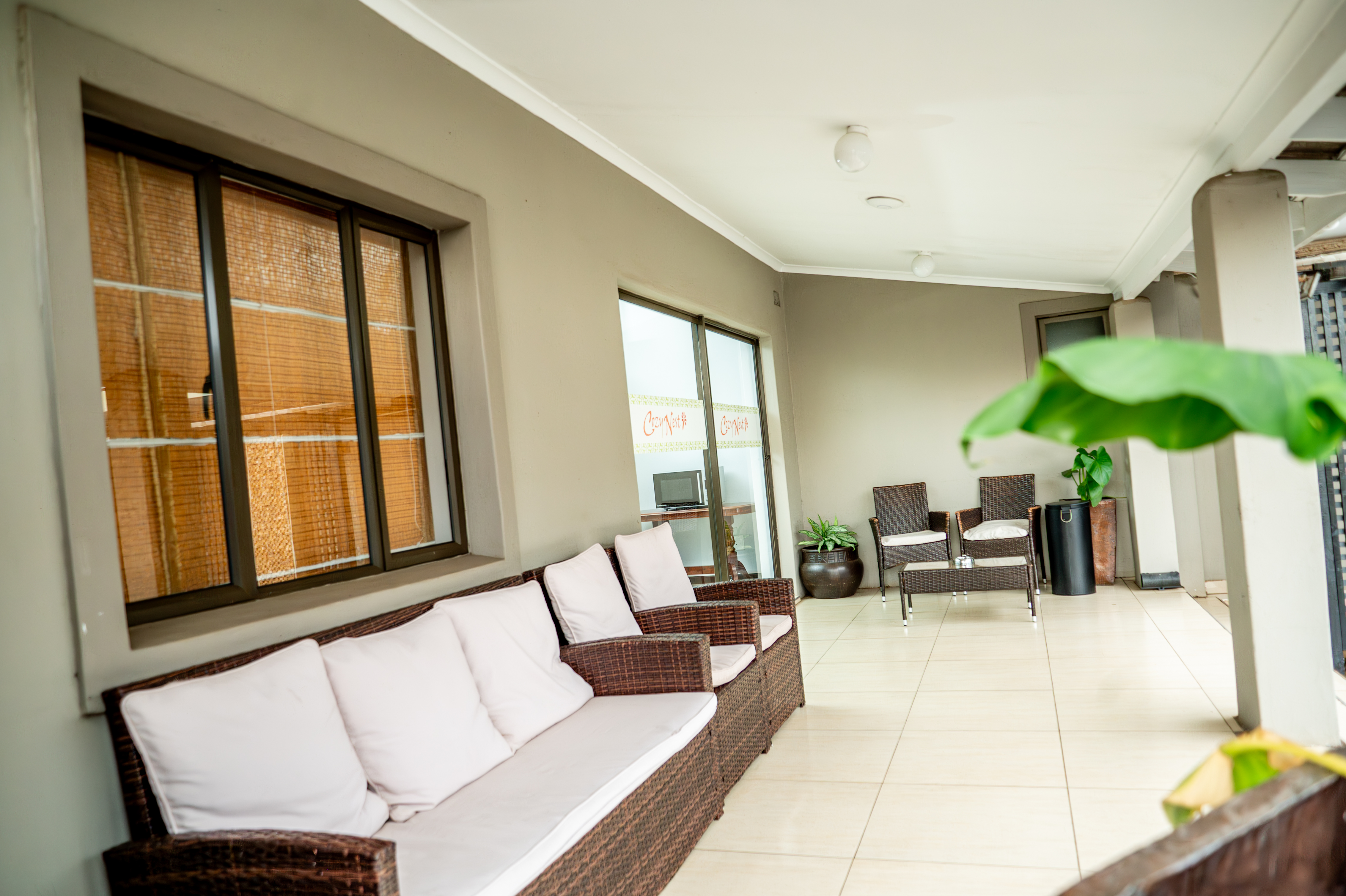 Outdoor seating and lounge area