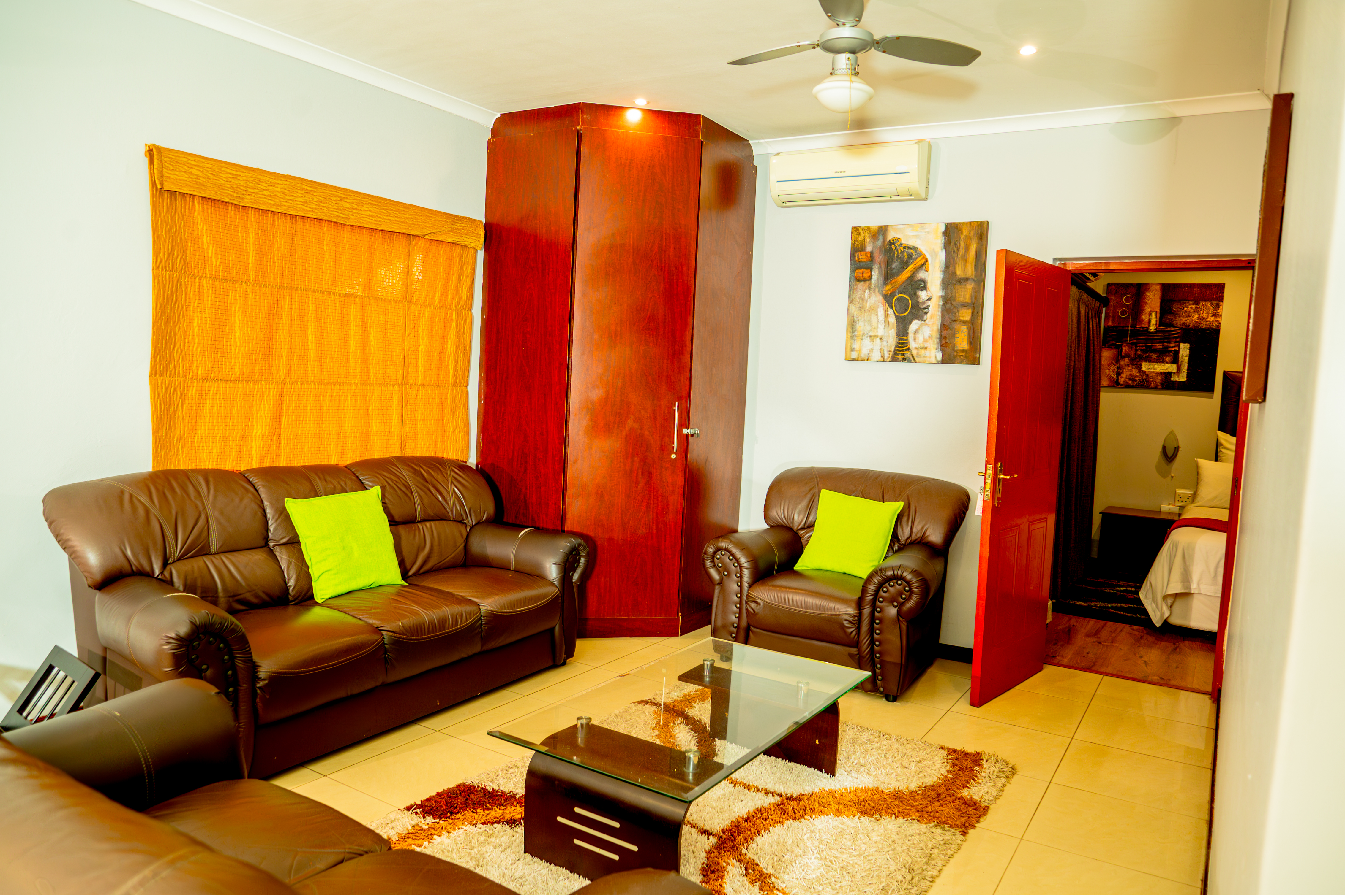 Elegant living room with comfortable seating and modern decor